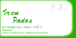 iren pados business card